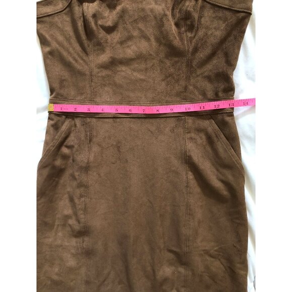 Abercrombie & Fitch | Faux Suede Pinafore Mini Dress Womens XS Fall Preppy - Picture 9 of 10
